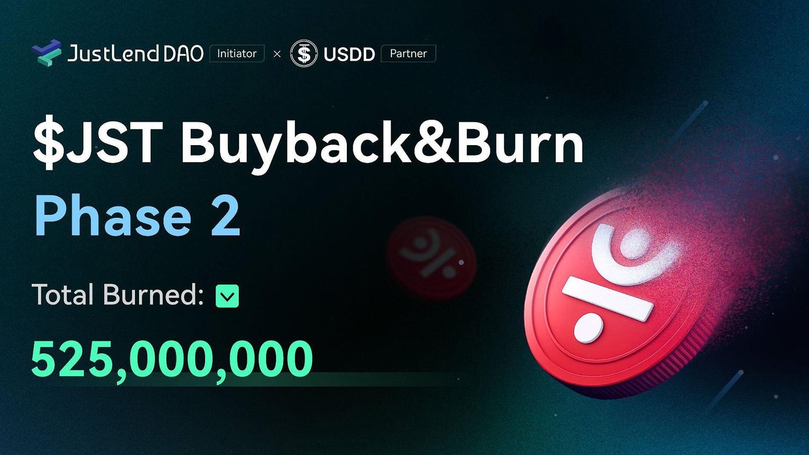 JustLend DAO Completes Second JST Buyback and Burn, Removing Nearly 11% of Total Supply